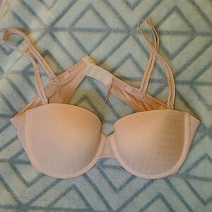 Candies 36C push-up underwire, 9- way convertable traps, pink polkadot